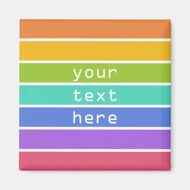 Rainbow Colors custom magnets (Front)