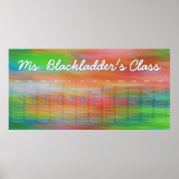 Rainbow Colors Custom Perpetual Calendar