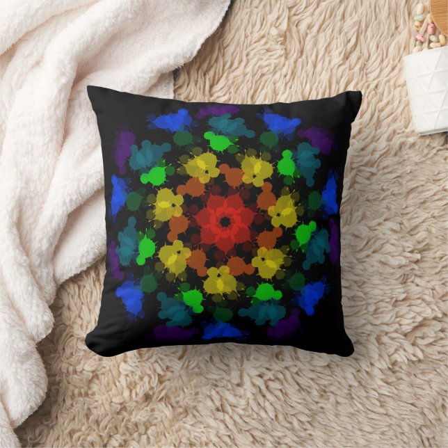 Rainbow colors flower cushion (Blanket)