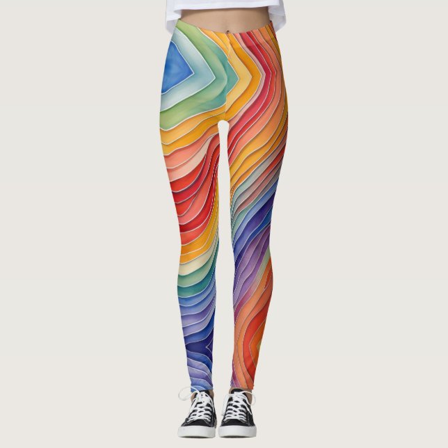 Rainbow Colors Leggings (Front)