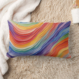 Rainbow Colors Lumbar Cushion