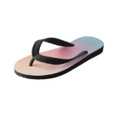 Rainbow Colors Trendy Pink Red Orange Yellow Blue Kid's Jandals (Angled)