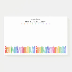 Rainbow Colour Books A Note From Teacher's