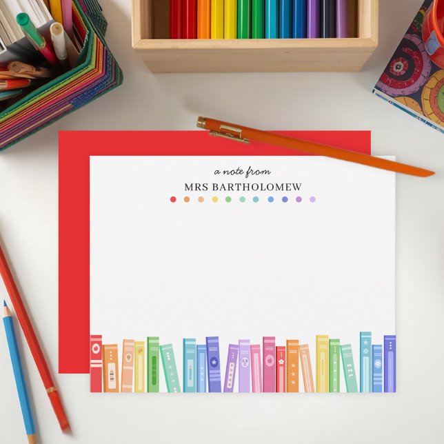 Rainbow Colour Books Custom Book Lover's  Card (Creator Uploaded)