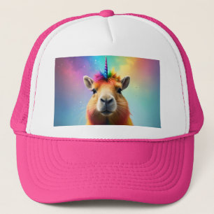 Rainbow Colour Capybara Unicorn,  Trucker Hat
