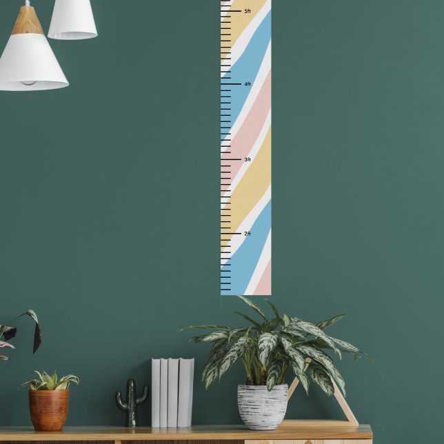 Rainbow Colour Cute  Baby Boy Growth Chart (Living Room 1)