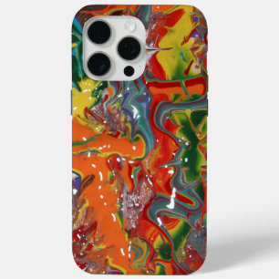 Rainbow Colour Flow Paint Art iPhone 15 Pro Max Case