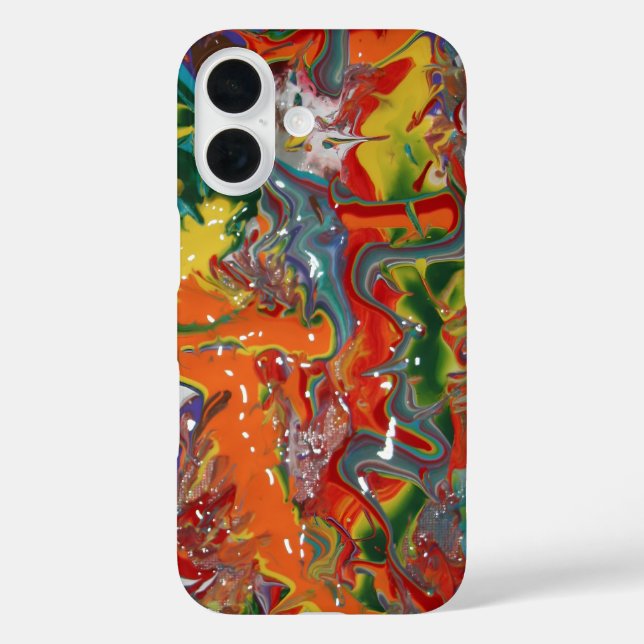 Rainbow Colour Flow Paint Art Case-Mate iPhone Case (Back)