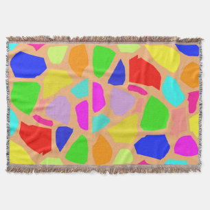 Rainbow Colour Giraffe Texture Throw Blanket
