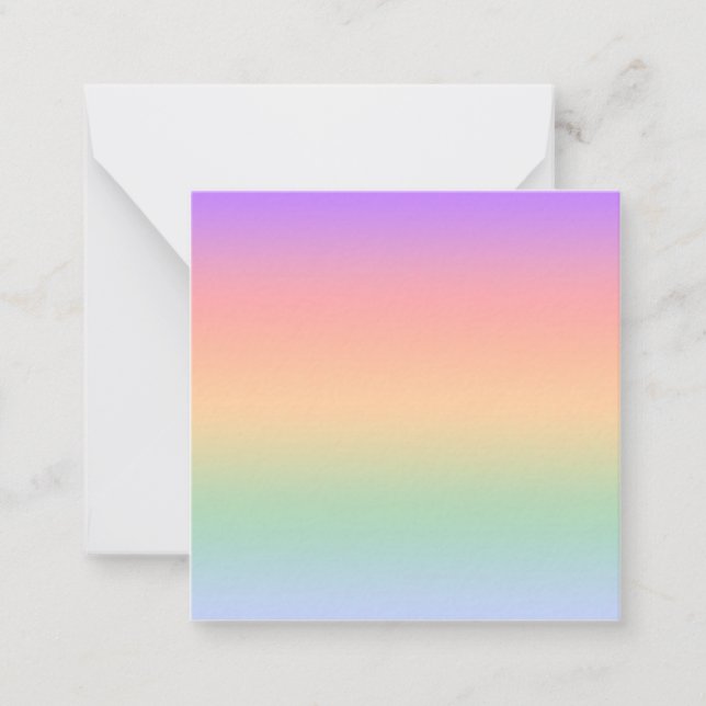 Rainbow colour gradient background card (Front)