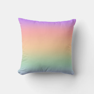 Rainbow colour gradient background cushion