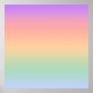 Rainbow colour gradient background poster