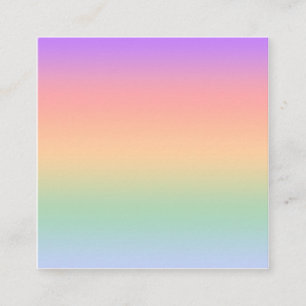 Rainbow colour gradient background square business card