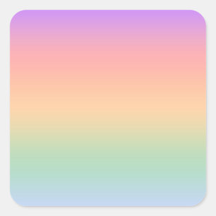 Rainbow colour gradient background square sticker