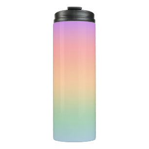 Rainbow colour gradient background thermal tumbler