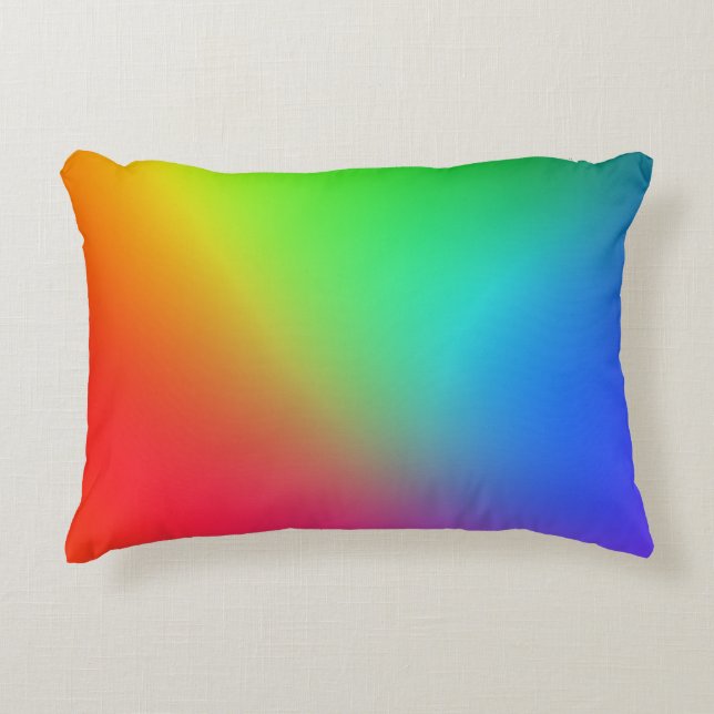 Rainbow Colour Gradient Decorative Cushion (Front)