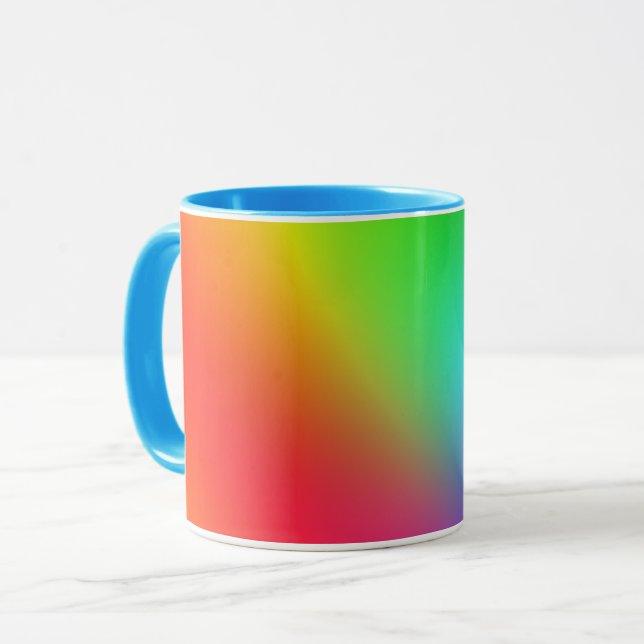 Rainbow Colour Gradient Mug (Front Left)