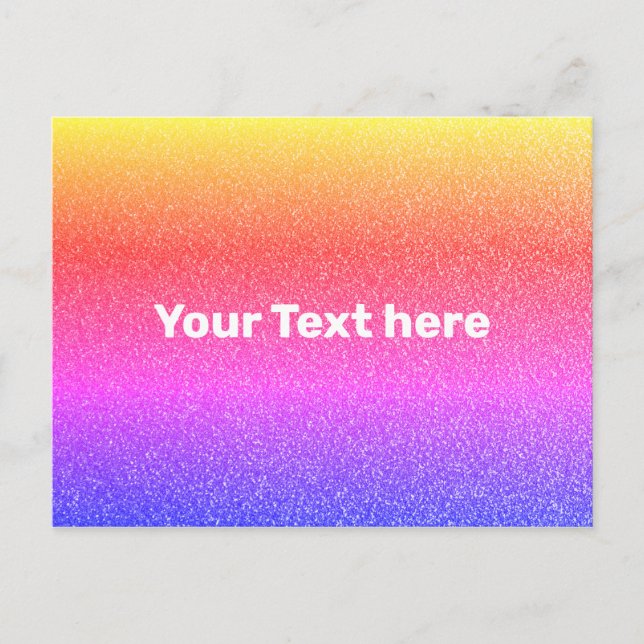 Rainbow Colour Gradient Ombre Texture Textured Postcard (Front)