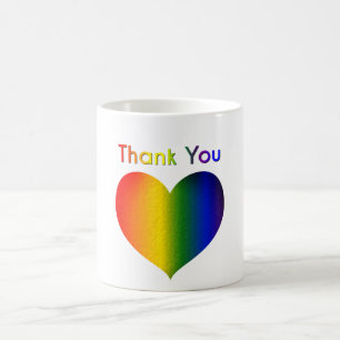 Rainbow Colour Heart  Coffee Mug