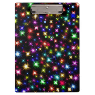 Rainbow Colour Sparkles  Clipboard