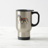 Rainbow Colour-Striped Horse
