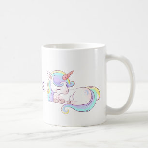 Rainbow colour Unicorn girl Coffee Mug
