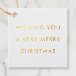 Rainbow coloured backdrop Merry Christmas Gold Favour Tags