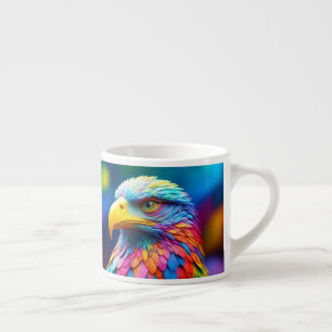Rainbow Coloured Bald Eagle-654568 Espresso Cup