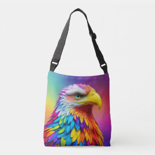 Rainbow Coloured Bald Eagle-65456 Crossbody Bag
