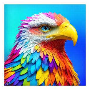Rainbow Coloured Bald Eagle-65456 Photo Print