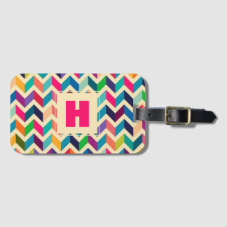 Rainbow-coloured Chevron | Luggage Tag