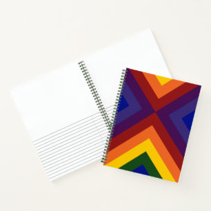 Rainbow Coloured Chevrons Sketch Notes Notebook