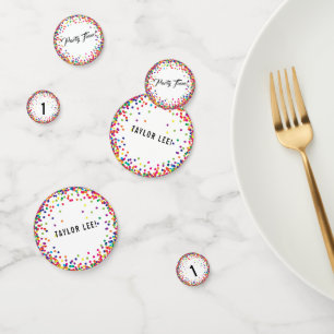 Rainbow Coloured Confetti decor for Birthday