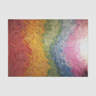 Rainbow Coloured Energy Stripes Tissue Paper