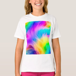 Rainbow Coloured Fur Design-75293 T-Shirt