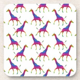 Rainbow Coloured Giraffe Coaster