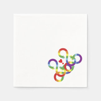Rainbow, coloured hands napkin