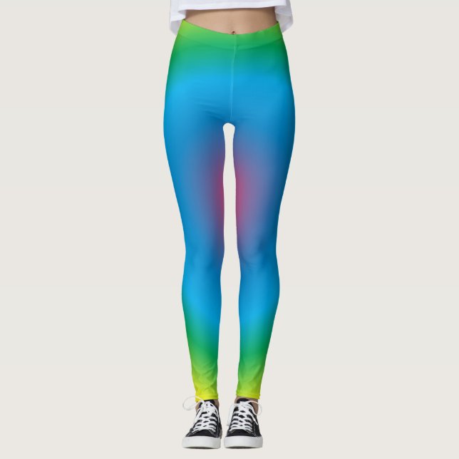 Rainbow Coloured Leggings (Front)