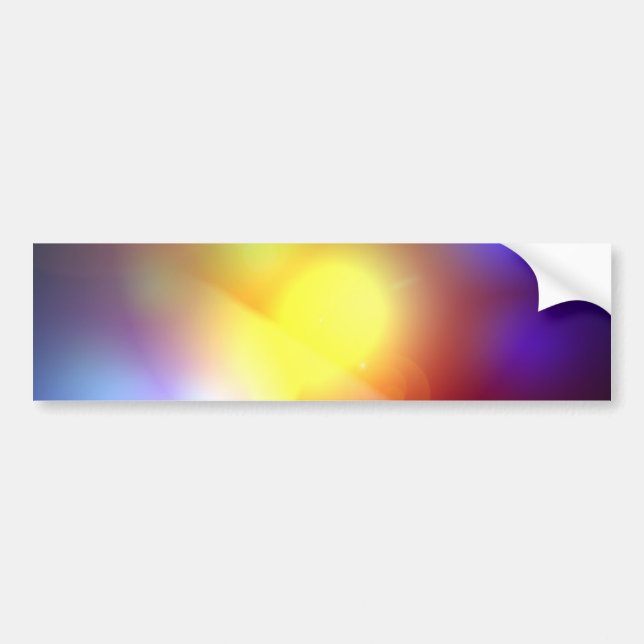 Rainbow Coloured Lens Flare Bumper Sticker (Front)