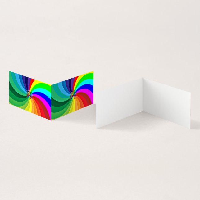 Rainbow Coloured Mandala-46556 Business Card (Inside and Outside)