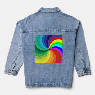 Rainbow Coloured Mandala-46556 Denim Jacket