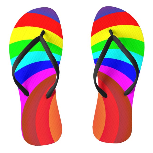 Rainbow Coloured Mandala-46556 Jandals (Footbed)