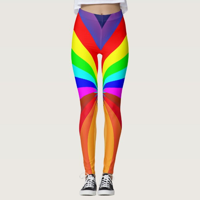 Rainbow Coloured Mandala-46556 Leggings (Front)