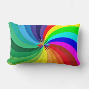 Rainbow Coloured Mandala-46556 Lumbar Cushion