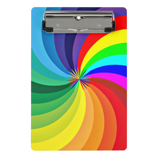 Rainbow Coloured Mandala-46556 Mini Clipboard (Front)