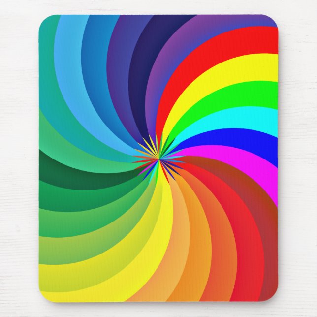 Rainbow Coloured Mandala-46556 Mouse Pad (Front)