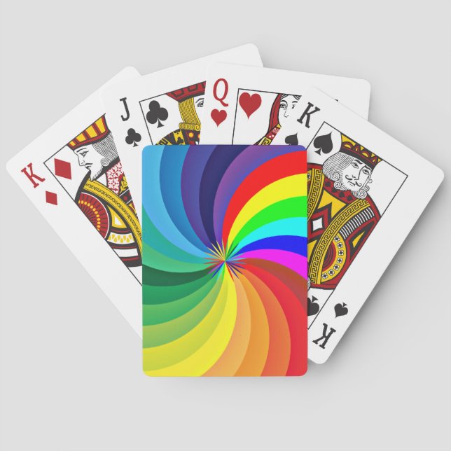 Rainbow Coloured Mandala-46556 Playing Cards (Back)