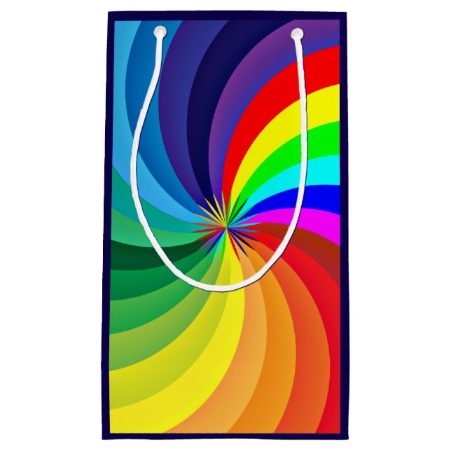 Rainbow Coloured Mandala-46556 Small Gift Bag (Front)