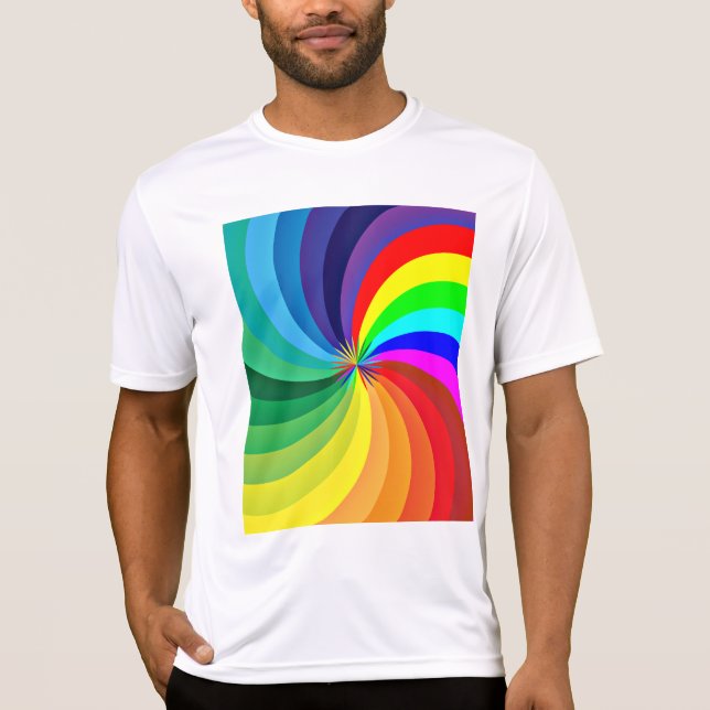 Rainbow Coloured Mandala-46556 T-Shirt (Front)