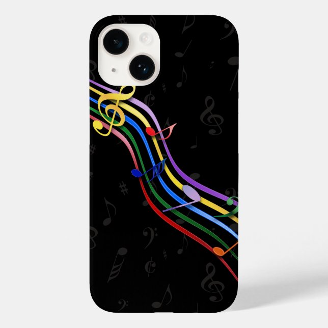 Rainbow Coloured Music Case-Mate iPhone Case (Back)